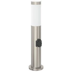 vidaXL Pollerleuchte mit Auslass 50 cm Edelstahl IP44