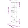 vidaXL B&uuml;cherregal 5 B&ouml;den Grau Sonoma 35x30x174 cm Holzwerkstoff