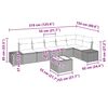vidaXL Gartensofa-set mit Kissen 7 pcs Braun und Creme Poly-Rattan