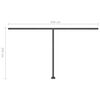 vidaXL Markise Manuell Einziehbar mit LED 400x350 cm Anthrazit