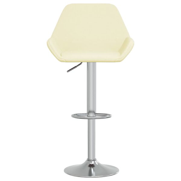 vidaXL Barhocker 2 Stk. Creme Stoff