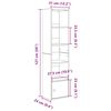 vidaXL B&uuml;cherregal Grau Sonoma 31x24x127 cm Holzwerkstoff