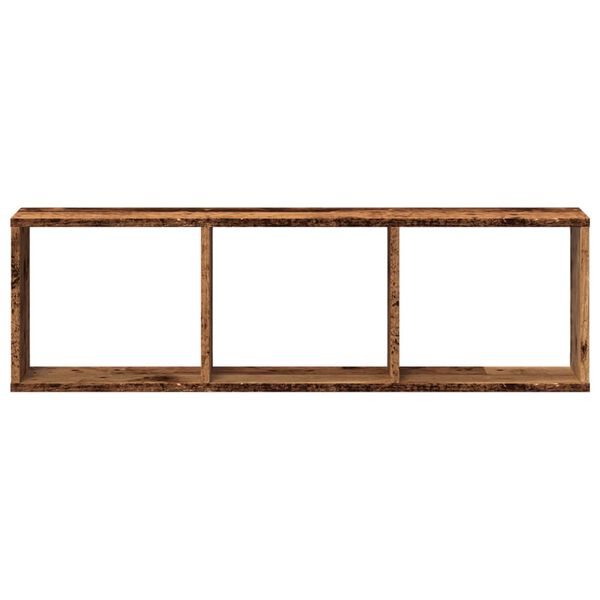 vidaXL Wandschrank 100x16x30 cm Altholz-Optik Holzwerkstoff