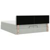 vidaXL Ottoman-Bett mit Matratze Hellgrau 200x200 cm Samt