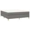 vidaXL Boxspringbett mit Matratze Dunkelgrau 160x200 cm Stoff