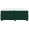 vidaXL Boxspringbett mit Matratze Dunkelgr&uuml;n 200x200 cm Samt