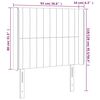 vidaXL LED Kopfteil Schwarz 93x16x118/128 cm Samt