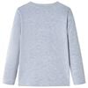 Kinder-Langarmshirt Grau Melange 140