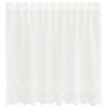 vidaXL Spitzenvorhang mit Vorh&auml;ngen Floral Wei&szlig; 80 x 150 cm Polyester