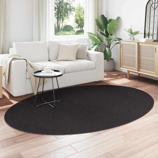 vidaXL Bereichsteppiche Oval HUARTE Schwarz 230 x 160 cm