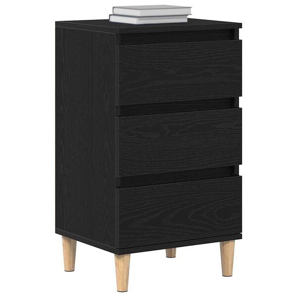 vidaXL Nachttisch Schwarz Eichen-Optik 40 x 35 x 70 cm Holzwerkstoff