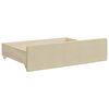 vidaXL Tagesbett Ausziehbar mit Schubladen Creme 90x200 cm Stoff