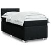 vidaXL Boxspringbett mit Matratze Schwarz 100x200 cm Stoff