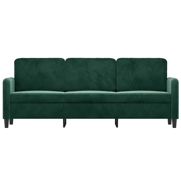 vidaXL 3-Sitzer-Sofa Dunkelgr&uuml;n 180 cm Samt