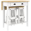 vidaXL 3-tlg. Bar-Set Wei&szlig; Massivholz Kiefer