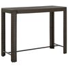 vidaXL 7-tlg. Gartenbar-Set mit Kissen Poly Rattan Braun