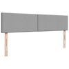 vidaXL Ottoman-Bett mit Matratzen & LEDs Hellgrau 160x200 cm Stoff