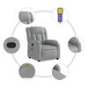 vidaXL Massagesessel Hellgrau Stoff