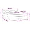 vidaXL Boxspringbett mit Matratze & LED Dunkelgr&uuml;n 160x200 cm Samt