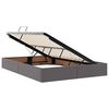 vidaXL Aufbewahrungsbett mit Matratze Grau 140 x 190 cm Kunstleder