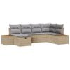 vidaXL Gartensofa-set Beige Poly-Rattan