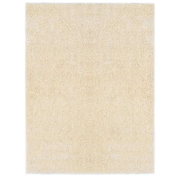 vidaXL Shaggy Bereichsteppich Creme 120 x 160 cm Polyethylen