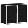 vidaXL M&uuml;lltonnenbox for 2 Bins 240L Edelstahl Schwarz