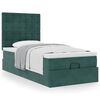 vidaXL Ottoman-Bett mit Matratzen Dunkelgr&uuml;n 80x200 cm Samt