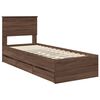 vidaXL Bettrahmen Braun Eichen-Optik 75 x 190 cm Ingenieurs Holz