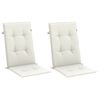 vidaXL Hochlehner-Auflagen 2 Stk. Melange Creme 120x50x4 cm Stoff