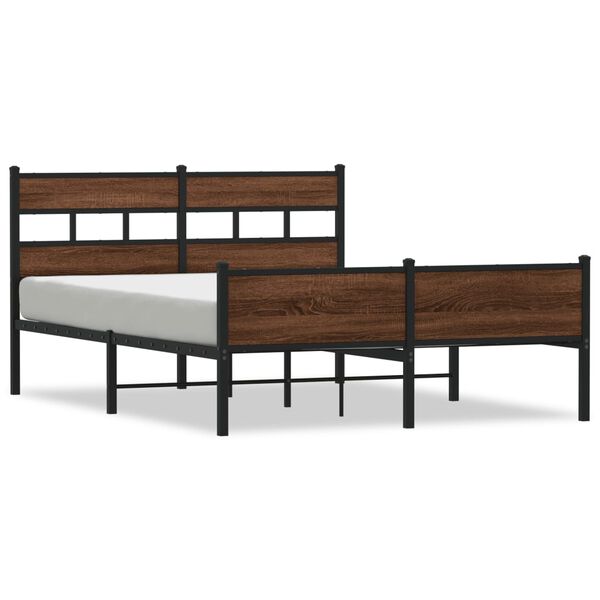 vidaXL Bettgestell ohne Matratze Braun Eiche 140x200 cm Holzwerkstoff