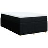 vidaXL Boxspringbett mit Matratze Schwarz 120x200 cm Stoff