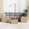 vidaXL Garten-Sofa-Set 7 pcs Beige und Hellgrau