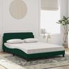 vidaXL Bett mit Matratze "Dover" Dunkelgr&uuml;n 120x200 cm Samt