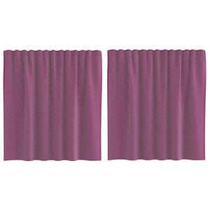 vidaXL Voile Vorh&auml;nge mit Schlaufen 2 Stk. Lila 140x140 cm