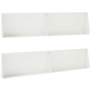 vidaXL St&uuml;tzmauer 4 stk. 100 x 12 x 30 cm Stahl Wei&szlig;