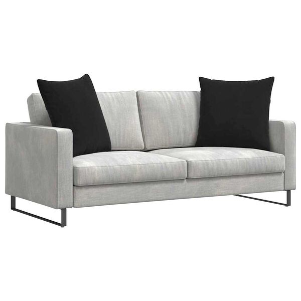 vidaXL Sofakissen 2 St&uuml;ck Schwarz 80 x 80 cm Cordstoff
