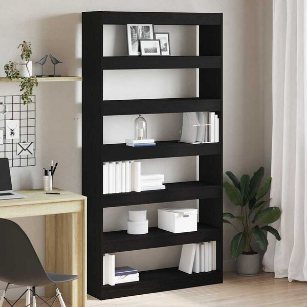 vidaXL B&uuml;cherregal Schwarz 100 x 30 x 198 cm Holzwerkstoff