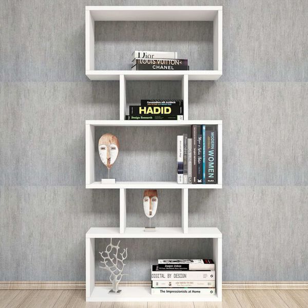 Homemania B&uuml;cherregal Iona 60x22x130 cm Wei&szlig;