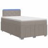 vidaXL Boxspringbett mit Matratze Taupe 120 x 190 cm Stoff