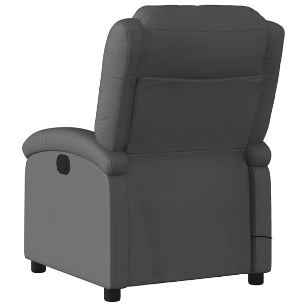 vidaXL Massagesessel Relaxsessel Echtleder Grau