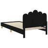 vidaXL Kinderbettgestell mit Kopfteil Schwarz 80 x 200 cm Stoff