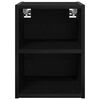 vidaXL H&auml;ngeschrank Schwarz Eichen-Optik 30 x 29,5 x 40 cm
