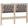 vidaXL Kopfteil Sonstiges Braun und Taupe 135 cm Massivholz Kiefer