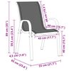 vidaXL Stapelbare Gartenst&uuml;hle 4 Stk. Schwarz Textilene