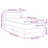 vidaXL Boxspringbett mit Matratze Hellgrau 90 x 200 cm Stoff