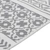 vidaXL Teppich Grau und Wei&szlig; 80x150 cm Baumwolle