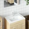 vidaXL Waschbecken Wei&szlig; 61x48x19,5 cm Rechteckig Keramik