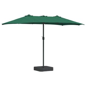 vidaXL Garten-Sonnenschirm Gr&uuml;n 385 x 209 x 244 cm Polyester