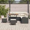 vidaXL Garten-Sofa-Set mit Kissen 8 pcs Schwarz Poly Rattan
